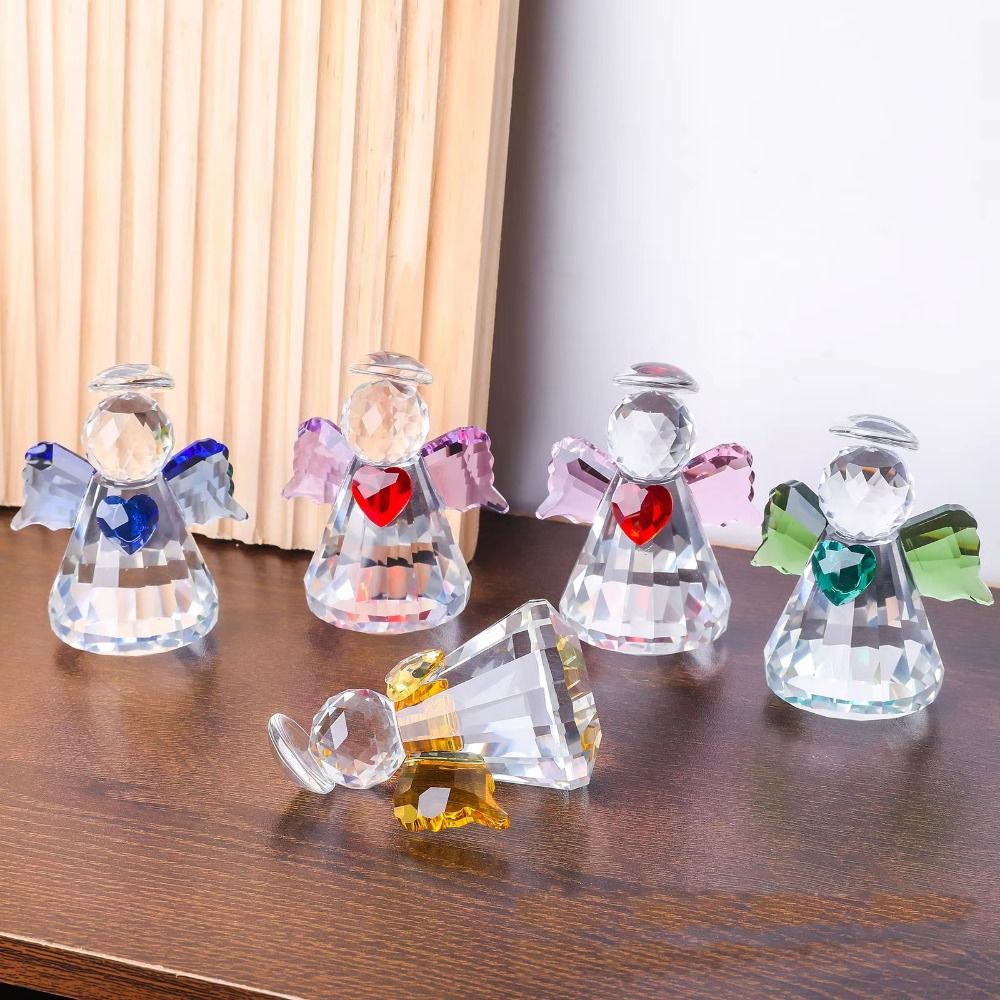 Paper Weight Crystal - Yeni Çok Yüzeyli Kristal Melek Figürü