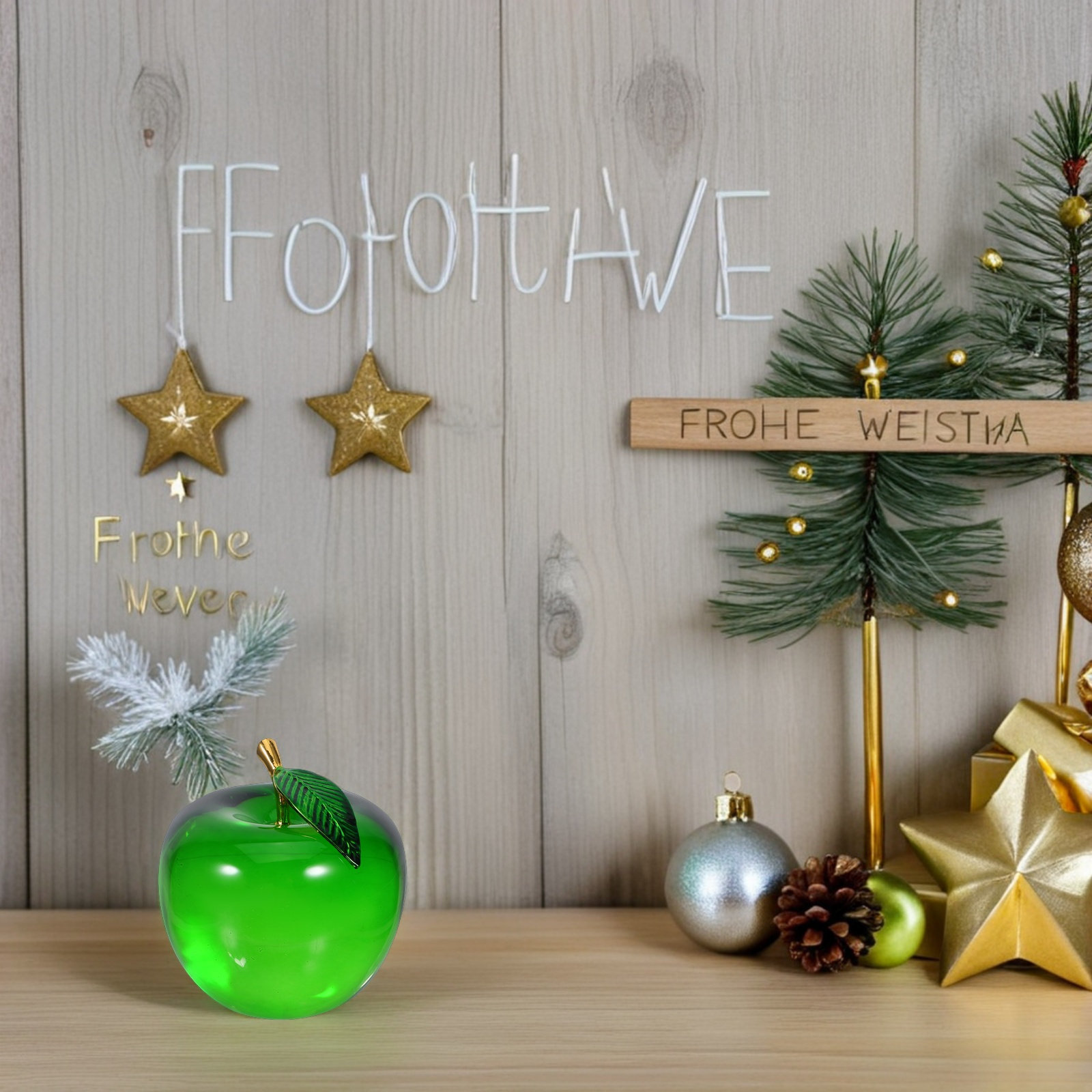 Elma Temalı Dekoratif Küçük Ge - Paper Weight Crystal incelemesi ve fiyatı